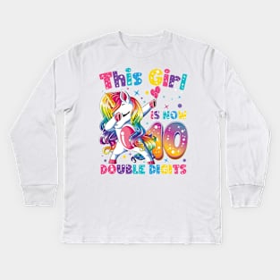 It's My 10th Birthday Shirt This Girl Is Now 10 Years Old Kids Long Sleeve T-Shirt